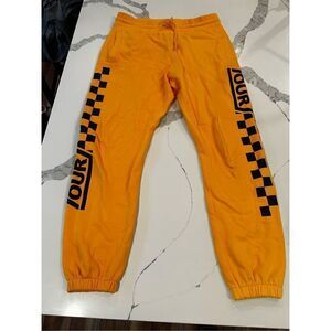 Justin Bieber Stadium World Tour 2017 Yellow Sweatpants Joggers Sz M